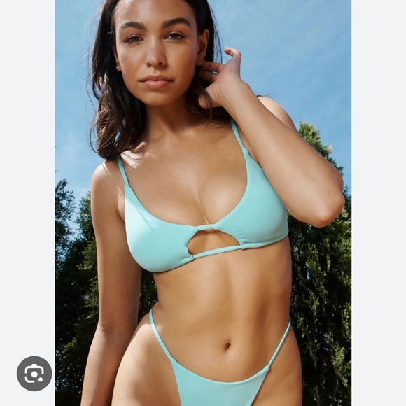 Garage Bikini Set - Cutout Bralette Bikini Top & Ibiza Boomerang Bikini Bottom - Picture 6 of 8